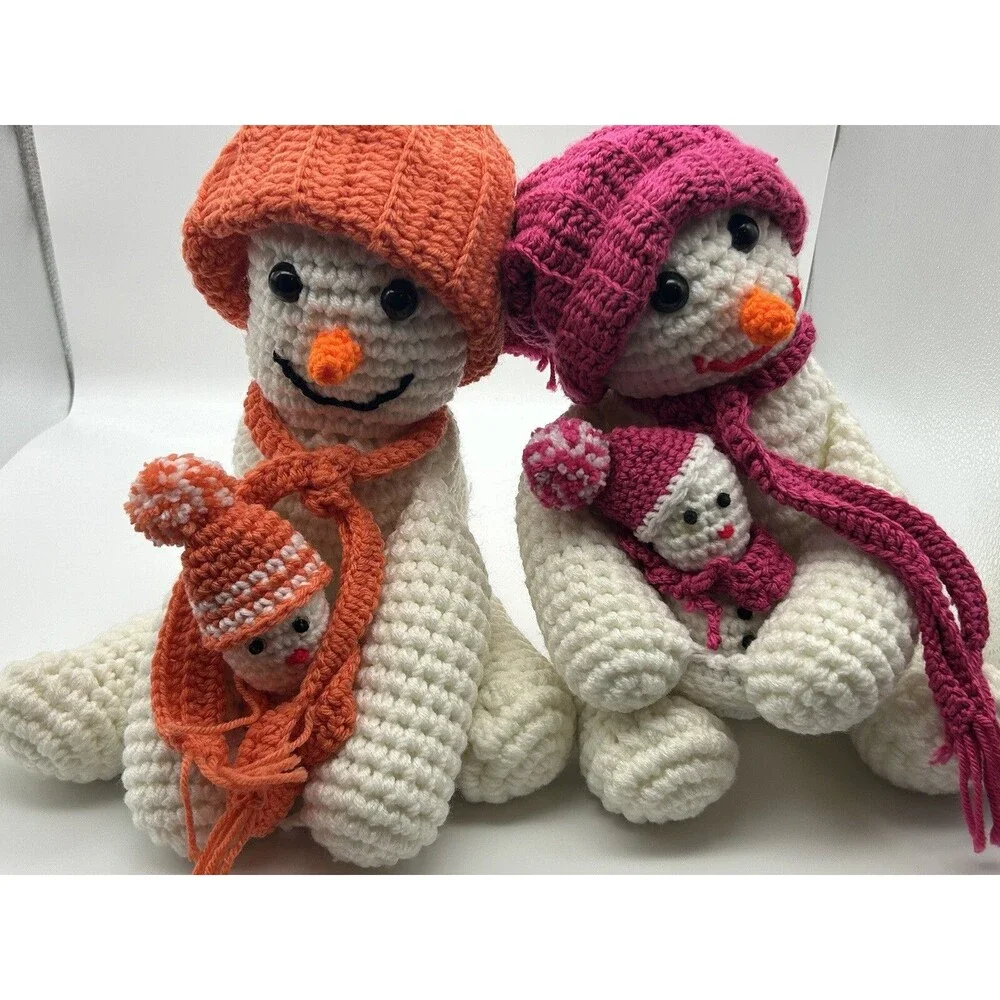 2  handmade Snowmen (12
